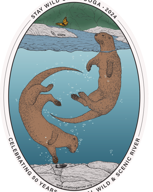 River Otters Sticker - 50th Anniversary Commemorative